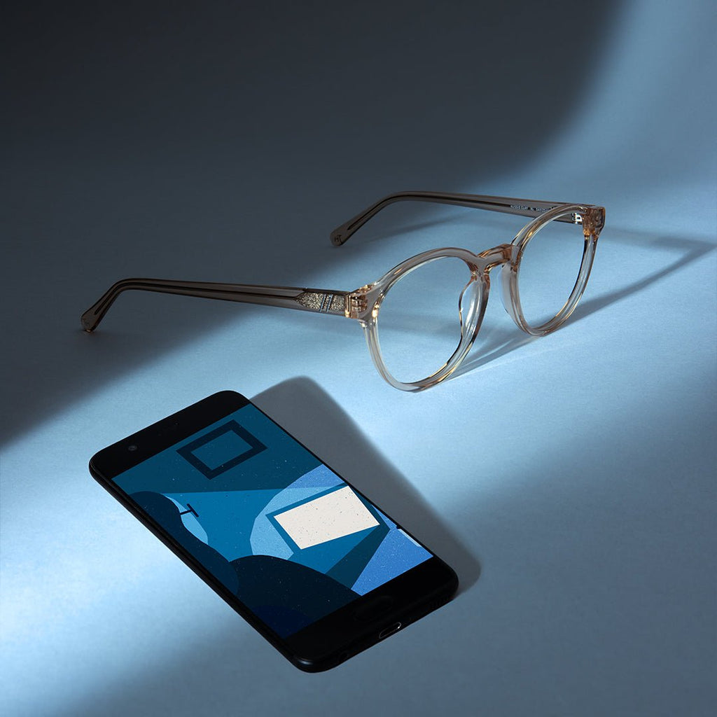 Blue lens glasses benefits online